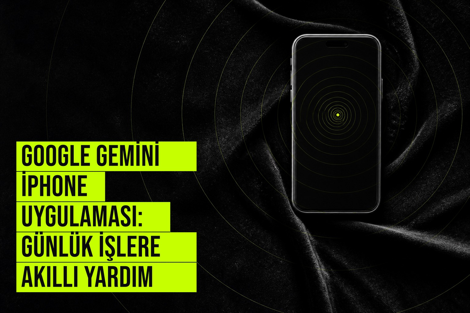 görsel, iPhone’da Google Gemini uygulamasının ana ekranını gösteriyor; takvim, notlar ve hatırlatıcı gibi görevleri yönetmeye olanak tanıyor.