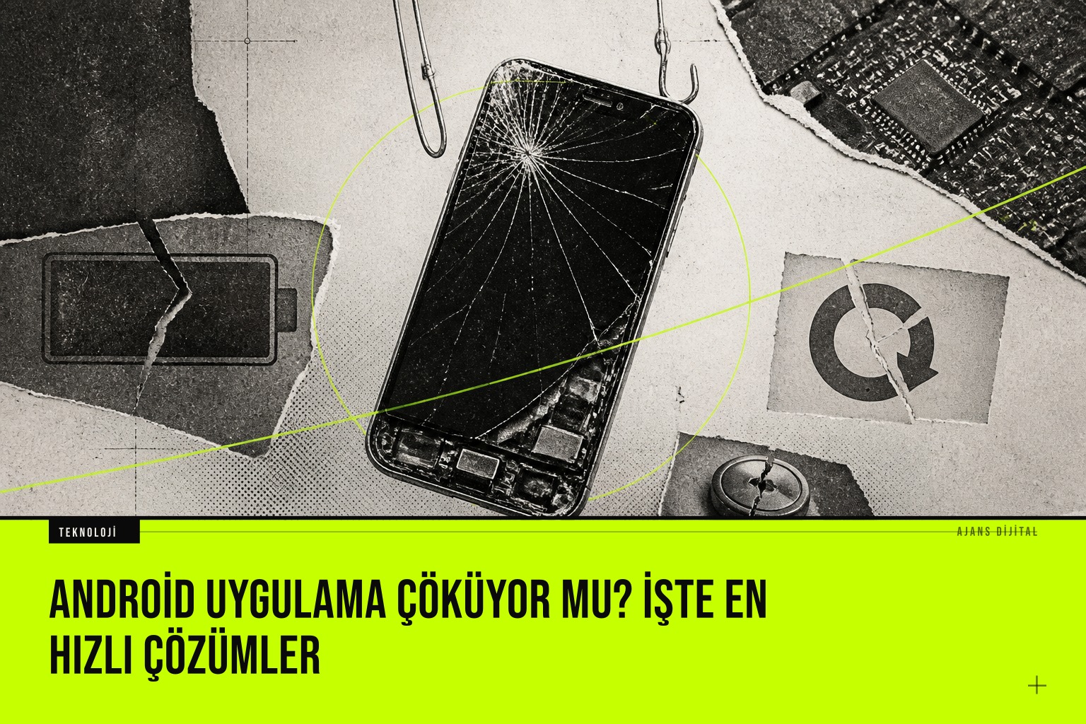 Android telefon ekranında uygulamaların durdu uyarısı veren hata mesajları ve çözüm yollarını gösteren bir akıllı telefon görüntüsü.