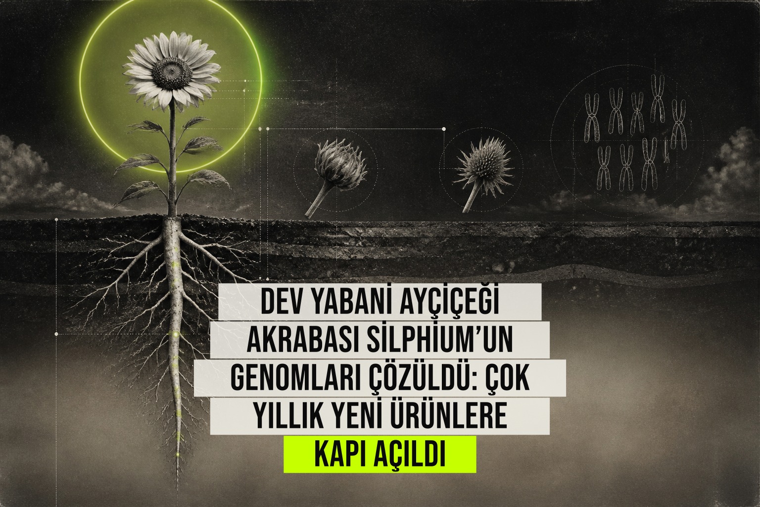 Silphium integrifolium ve Silphium perfoliatum bitkilerinin genom haritaları laboratuvar ortamında inceleniyor.