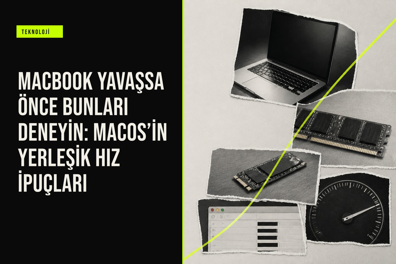 MacBook yavaşladığında macOS ayarlarıyla depolama, bellek ve güç modu kontrol edilerek performans sorunu gideriliyor.
