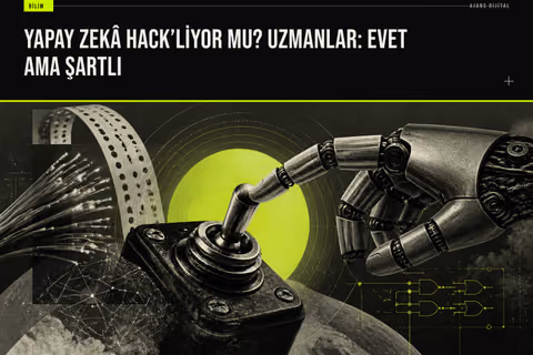 Yapay zeka modellerinin siber saldırı zincirlerini otomatikleştirme yeteneğini gösteren kod ekranları ve güvenlik uzmanları grafikleri