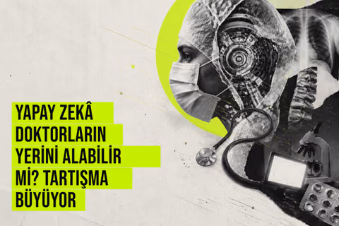 Yapay zekâ modellerinin klinik karar verme süreçlerinde hekim performansını test eden bir çalışma sonucunu simgeleyen dijital bir arayüz ve stetoskop görüntüsü.