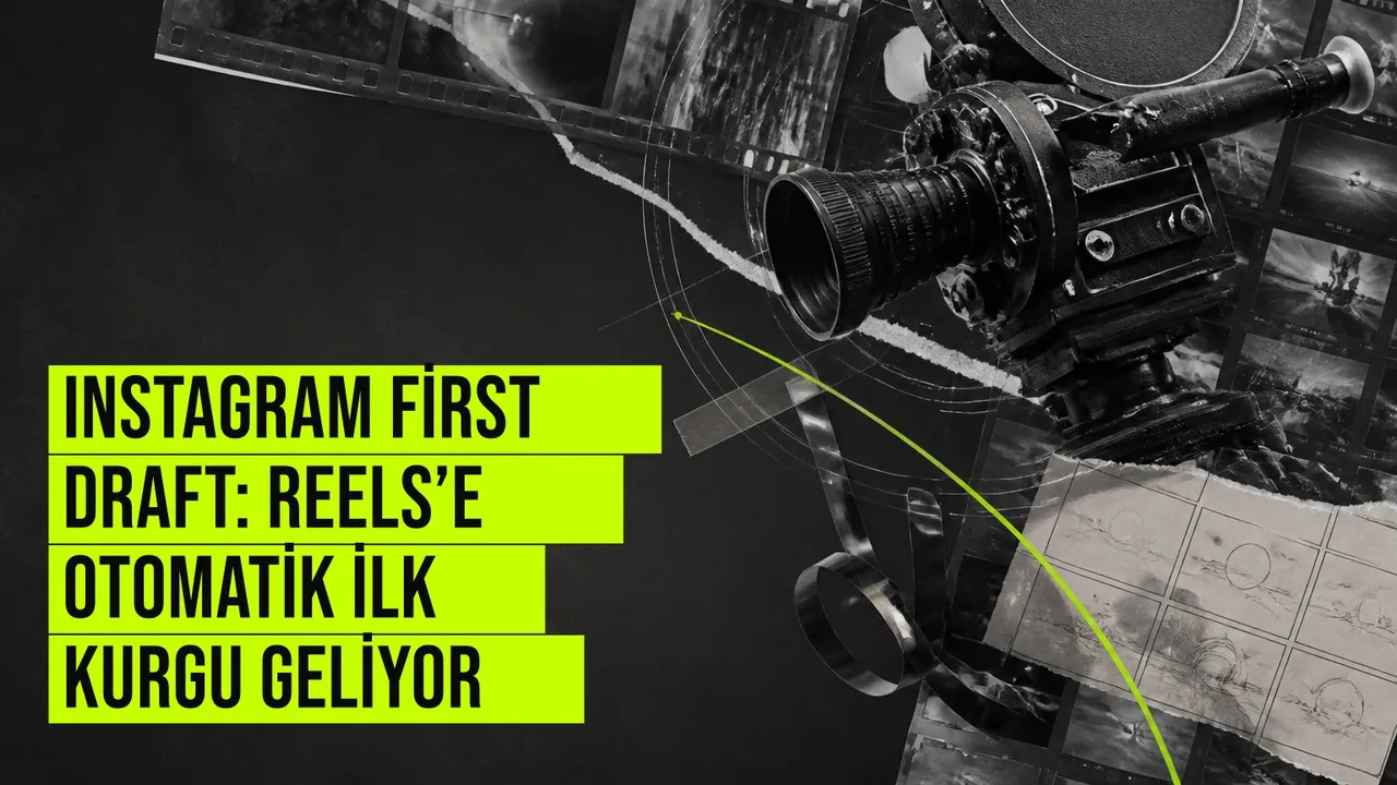 Instagram Reels uygulamasındaki yeni First Draft özelliği, akıllı telefon ekranında otomatik video kurgu aracını gösteriyor.