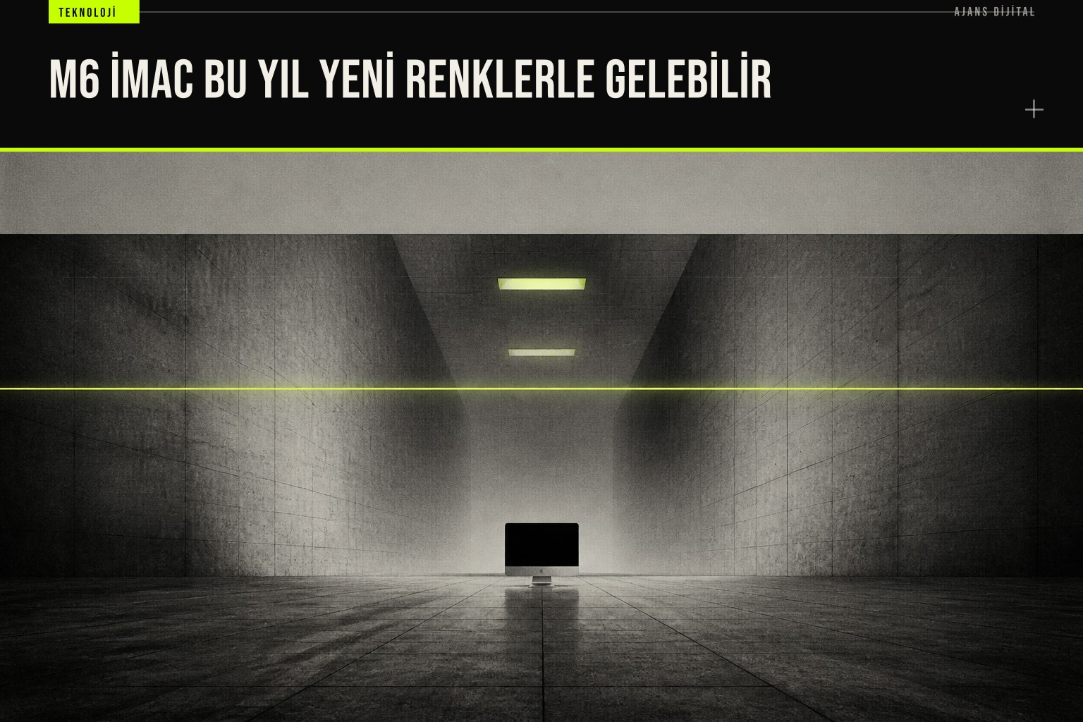 Yeni renk seçenekleriyle beklenen M6 çipli 24 inç iMac masaüstü bilgisayar tanıtım görseli.