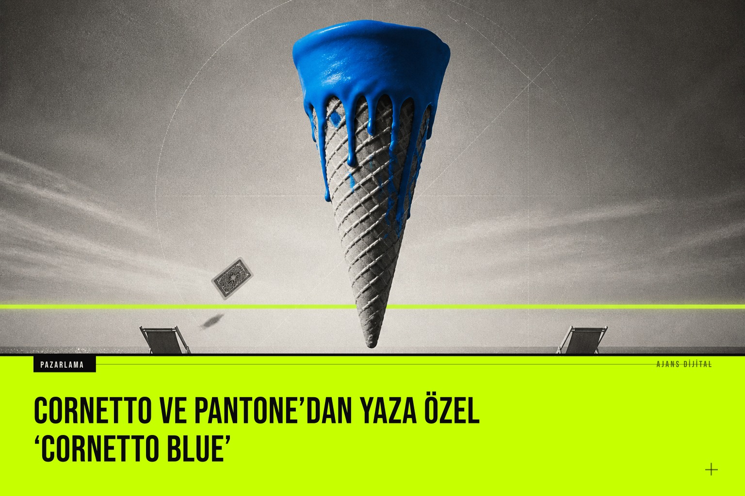 Cornetto ile Pantone iş birliğinde yaz için tanıtılan Cornetto Blue rengi ve Better in Blue koleksiyonundan yaratıcı tasarımlar
