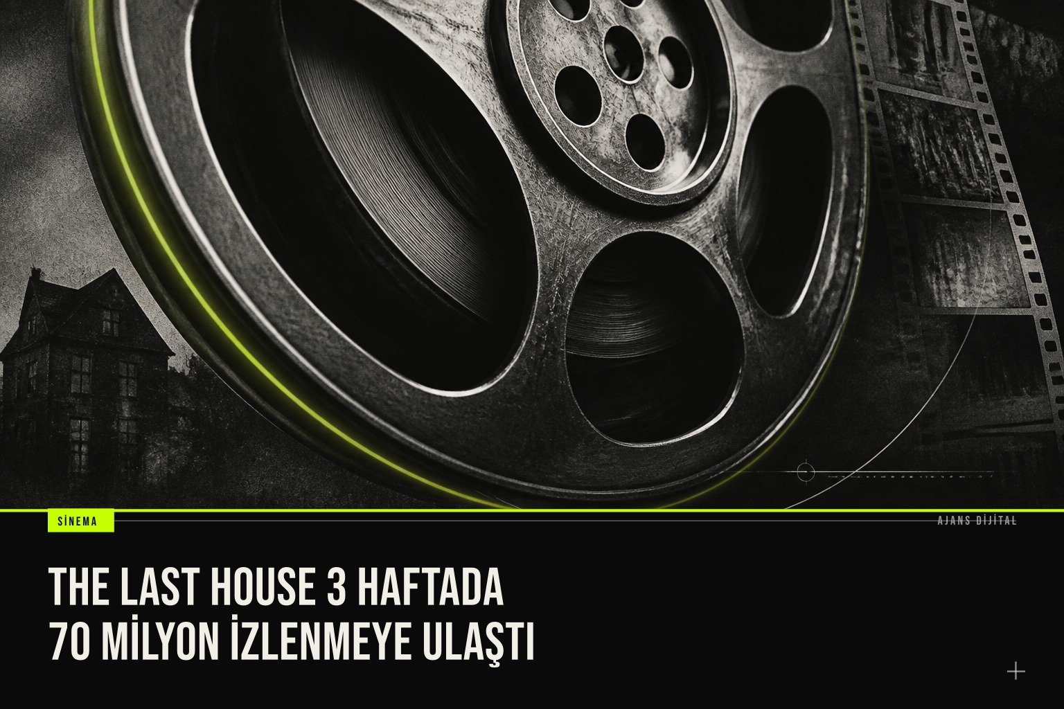 Netflix bilim kurgu gerilimi The Last House'ın 3 haftada 70 milyon izlenme rekorunu gösteren tanıtım afişi