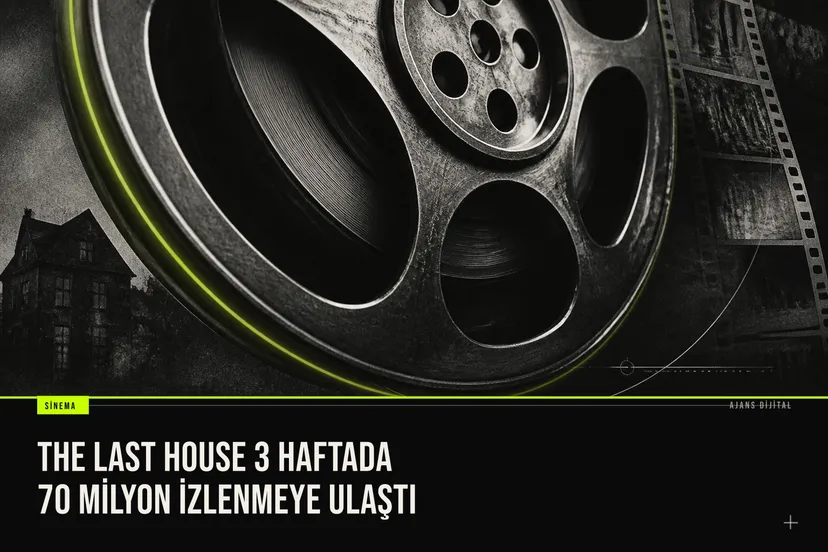 Netflix bilim kurgu gerilimi The Last House'ın 3 haftada 70 milyon izlenme rekorunu gösteren tanıtım afişi