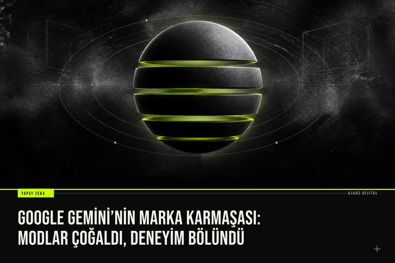 Google Gemini'nin Chat, Spark ve Daily Brief modlarıyla kullanıcıyı karıştırdığı ve ChatGPT, Claude'daki benzer marka karmaşasını anlatan bir sahne.