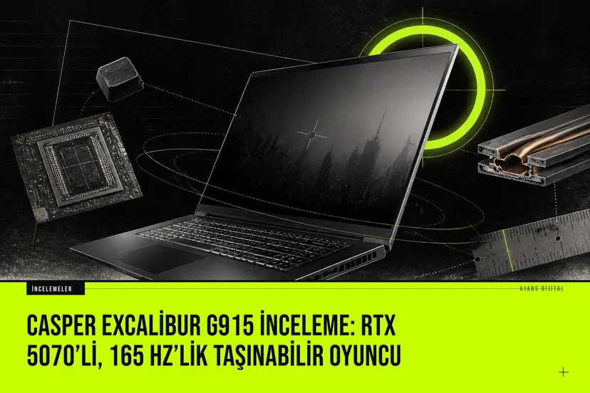 Casper Excalibur G915, ince gövdesinde Intel Core i7-13620H ve RTX 5070 ile 165 Hz ekran sunan taşınabilir oyuncu dizüstü bilgisayarı