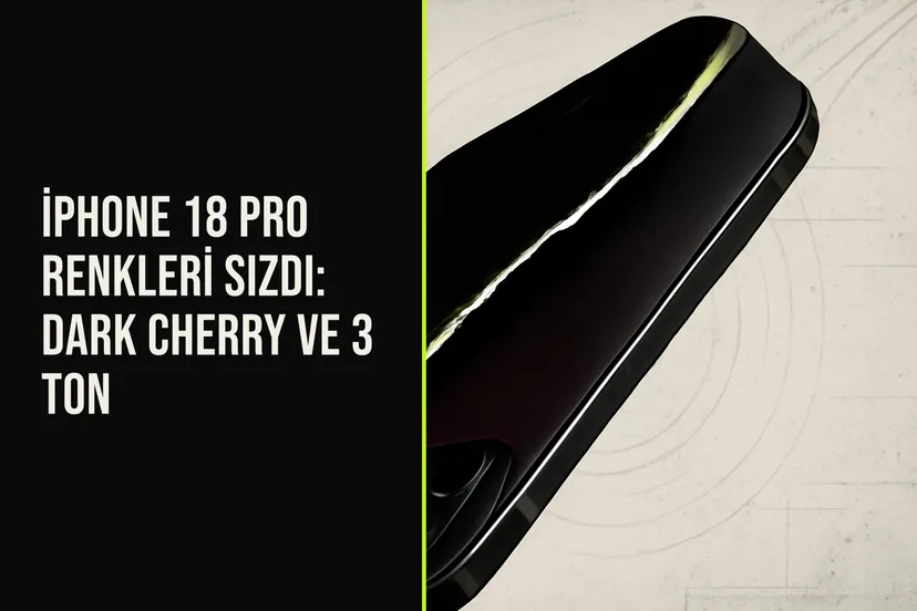 iPhone 18 Pro modellerinin dört renk seçeneği, öne çıkan Koyu Kiraz tonu ve diğer üç tonun yan yana duruşu