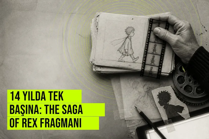 Kanadalı animatör Michel Gagné’nin 14 yıldır tek başına ürettiği el çizimi uzun metraj The Saga of Rex’in ilk fragman karesi.