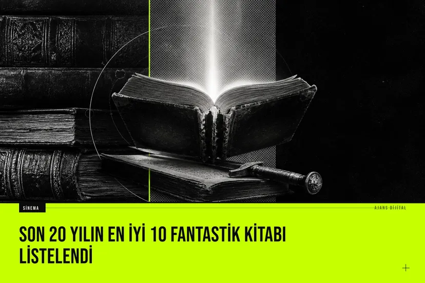 Son yirmi yılın en iyi on fantastik romanın kapakları bir araya getirilmiş bir liste görseli