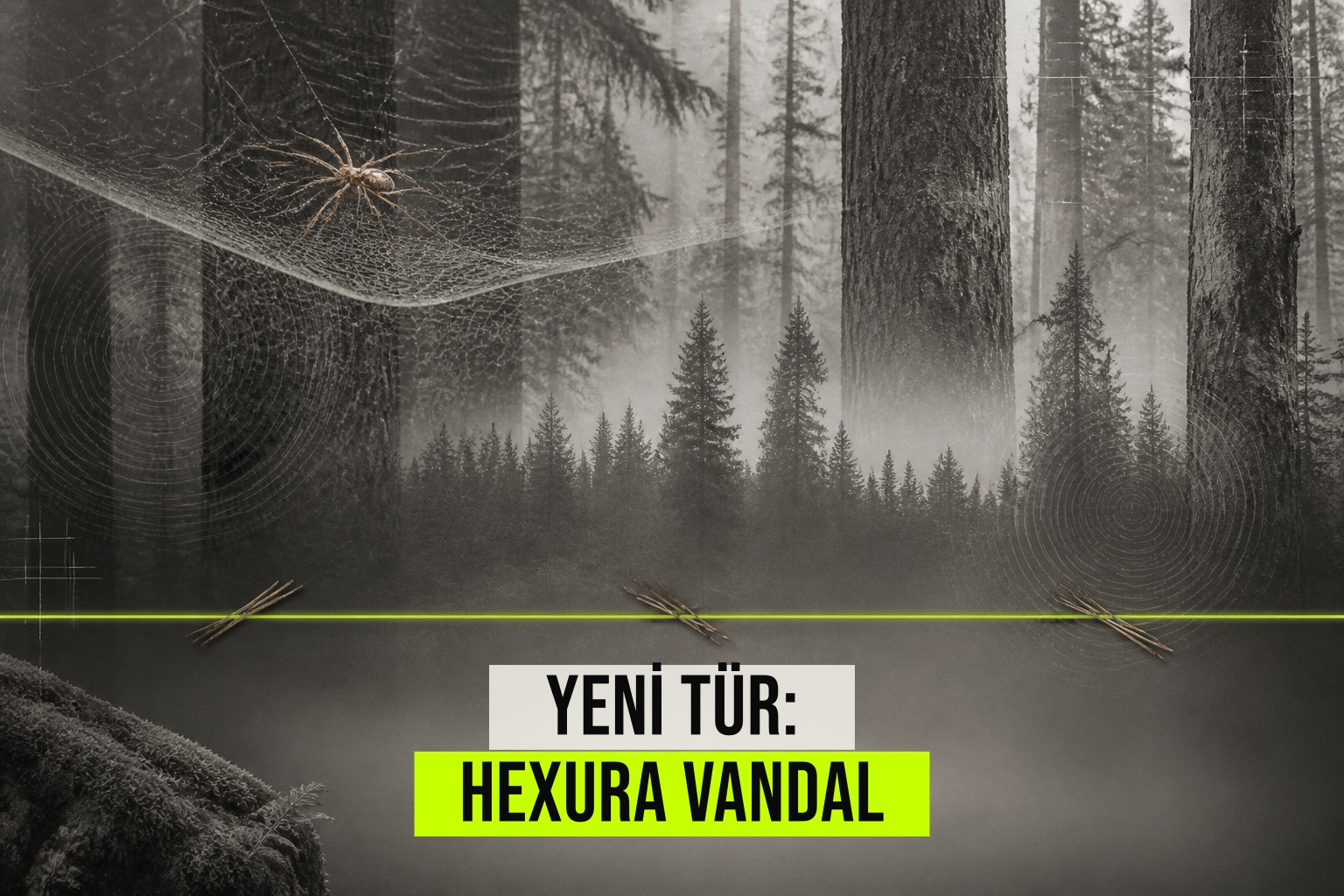 Idaho Üniversitesi araştırmacıları tarafından Kooskia yakınlarında keşfedilen yeni huni ağ örümceği türü Hexura vandal örneği