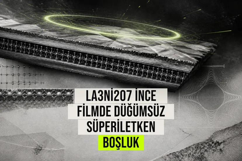 Sr katkılı La3Ni2O7 ince filmlerde düğümsüz süperiletken boşluğun ölçüldüğü deney yapısı ve bant yapısı analizi.