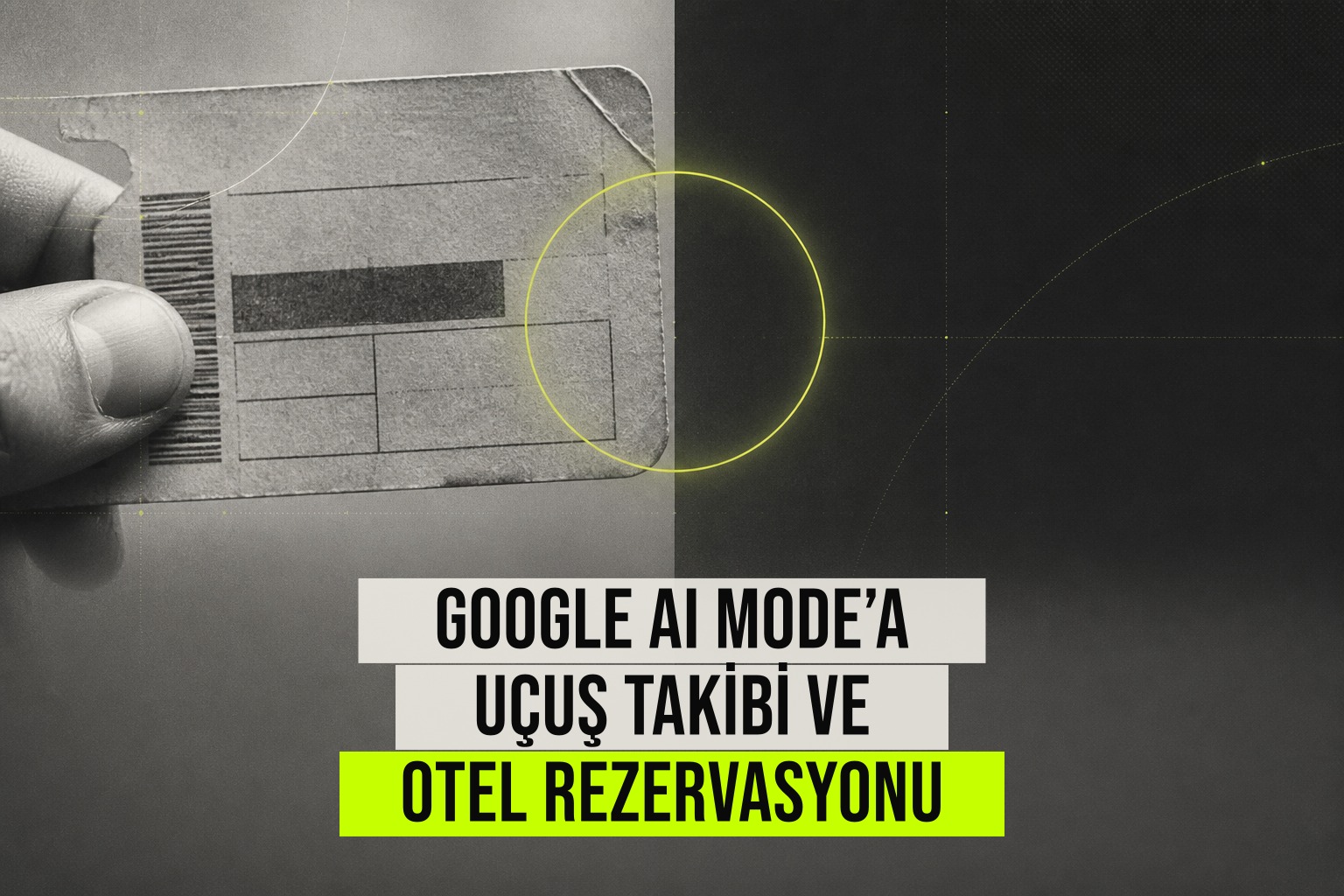 Google Arama Yapay Zeka Modu ekranında uçuş fiyat takibi, sadakat puanı ödeme ve doğrudan otel rezervasyon özellikleri gösteriliyor.