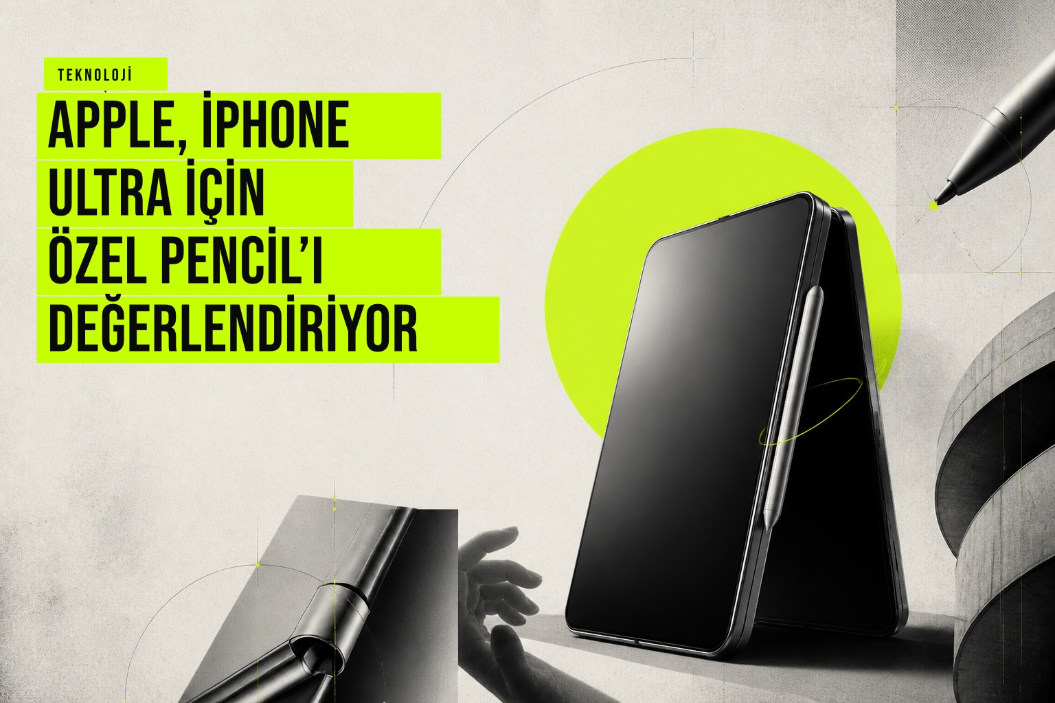 Apple’ın katlanabilir iPhone Ultra modeli için yan kenara manyetik tutunan kısa bir Apple Pencil seçeneği üzerinde çalıştığı anlatılıyor.
