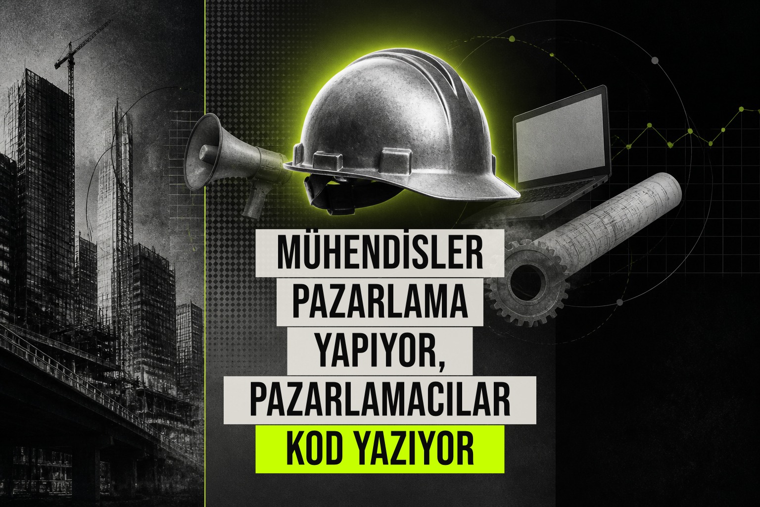 fotoğraf, mühendislerin reklam kampanyası hazırladığı, pazarlamacıların ise kod satırları yazdığı bir ofis ortamını gösteriyor.