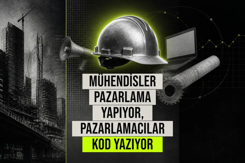 fotoğraf, mühendislerin reklam kampanyası hazırladığı, pazarlamacıların ise kod satırları yazdığı bir ofis ortamını gösteriyor.