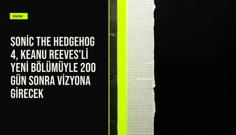 resim Sonic the Hedgehog 4 film afişi, Keanu Reeves Shadow karakteriyle birlikte vizyona giriş tarihini gösteriyor
