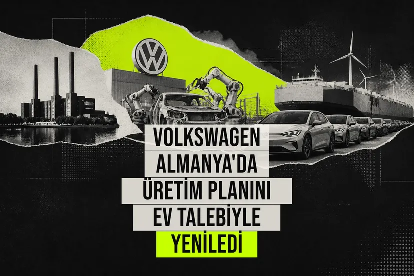 Volkswagen Almanya'da üretim planını EV talebiyle yeniledi haberi için üretilen kapak görseli