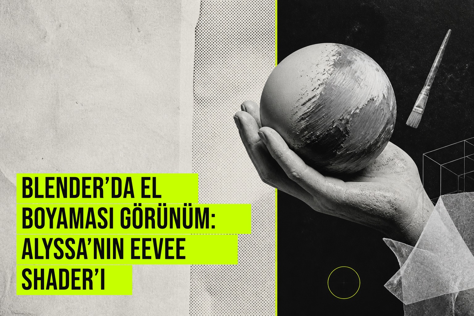 Blender’da Alyssa’nın prosedürel EEVEE shader’ı, sahnelere el boyaması hissi veren yumuşak ve ressamane bir görünüm oluşturuyor.