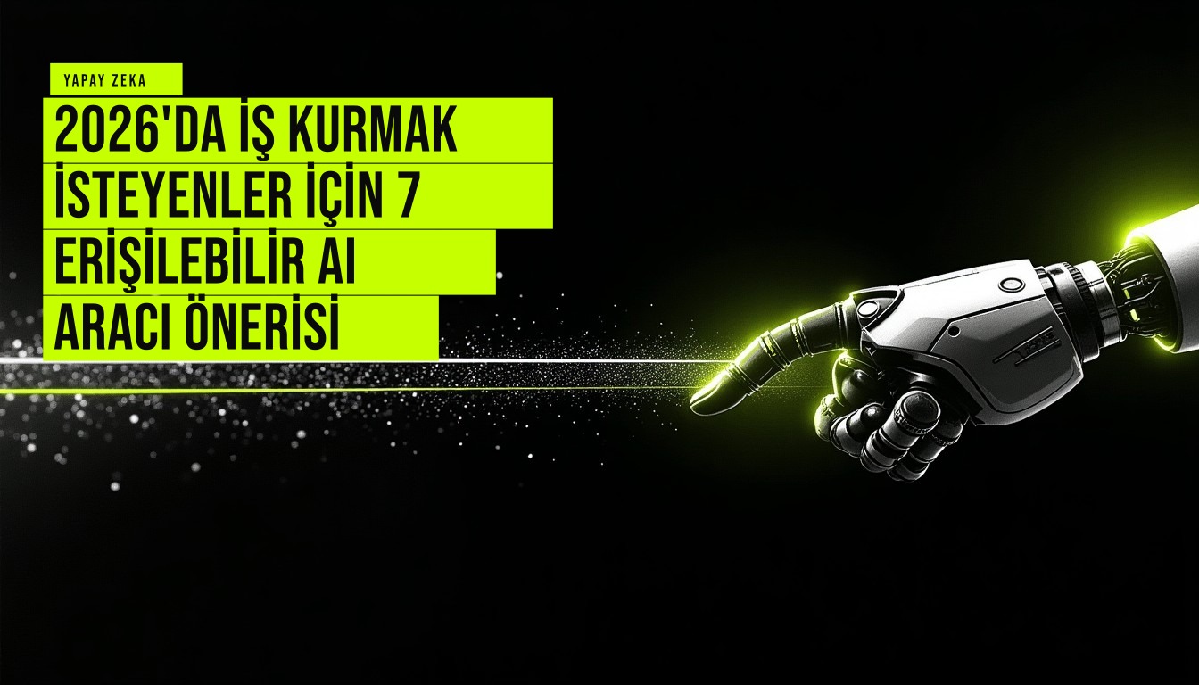 fotoğraf 2026’da iş kurmak isteyenler için önerilen sette erişilebilir yapay zeka aracının ekran görüntüsü, simge ve kullanım arayüzü gösteriyor