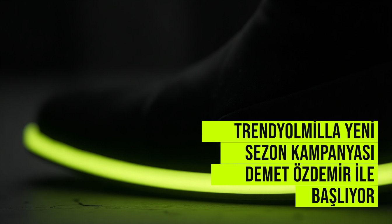 Demet Özdemir Trendyolmilla yeni sezon kampanya filmsinde şık kombinlerle poz verirken gülümser.