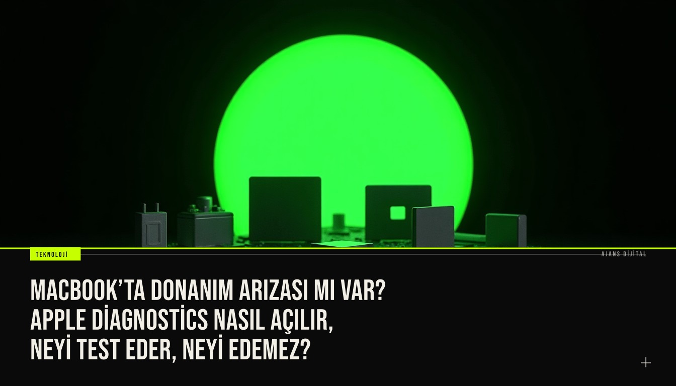 MacBook’ta donanım arızası mı var? Apple Diagnostics nasıl açılır, neyi test eder, neyi edemez? haberi için üretilen kapak görseli