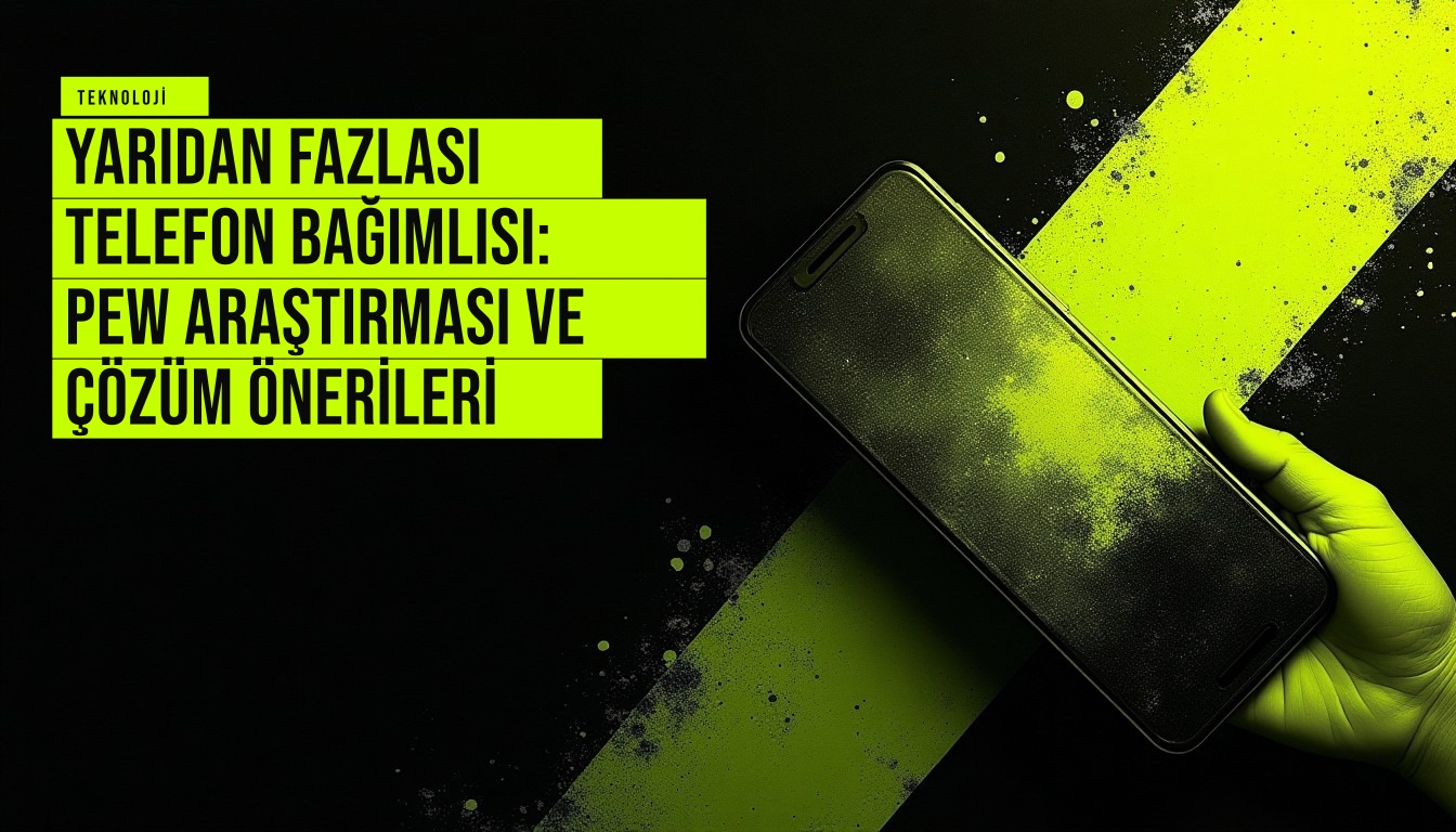 Yarıdan Fazlası Telefon Bağımlısı: Pew Araştırması ve Çözüm Önerileri haberi için üretilen kapak görseli