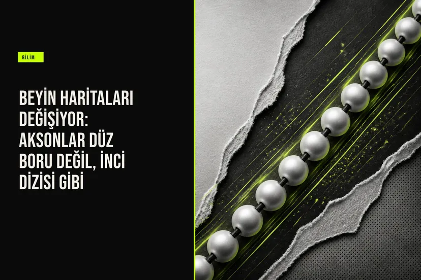 Beyin Haritaları Değişiyor: Aksonlar Düz Boru Değil, İnci Dizisi Gibi haberi için üretilen kapak görseli