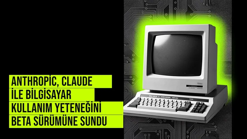 Anthropic, Claude ile bilgisayar kullanım yeteneğini beta sürümüne sundu haberi için üretilen kapak görseli