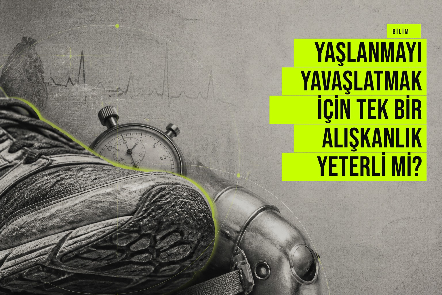 55 yaş üzeri yetişkinlerin düzenli aerobik egzersiz yaparak yaşlanmayı yavaşlattığını gösteren bilimsel çalışma görseli