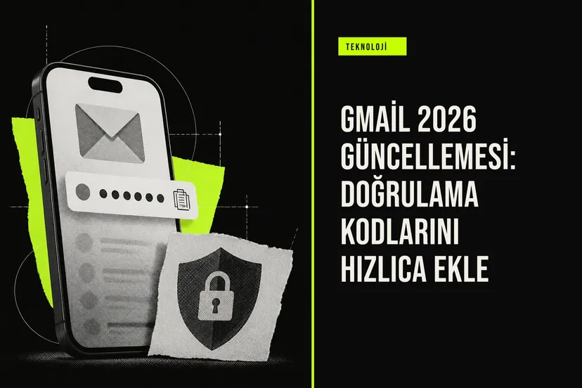 Gmail mobil uygulamasında iki faktörlü doğrulama kodlarının e-posta açılmadan kopyalanmasını gösteren yeni 2026 güncellemesi arayüzü.