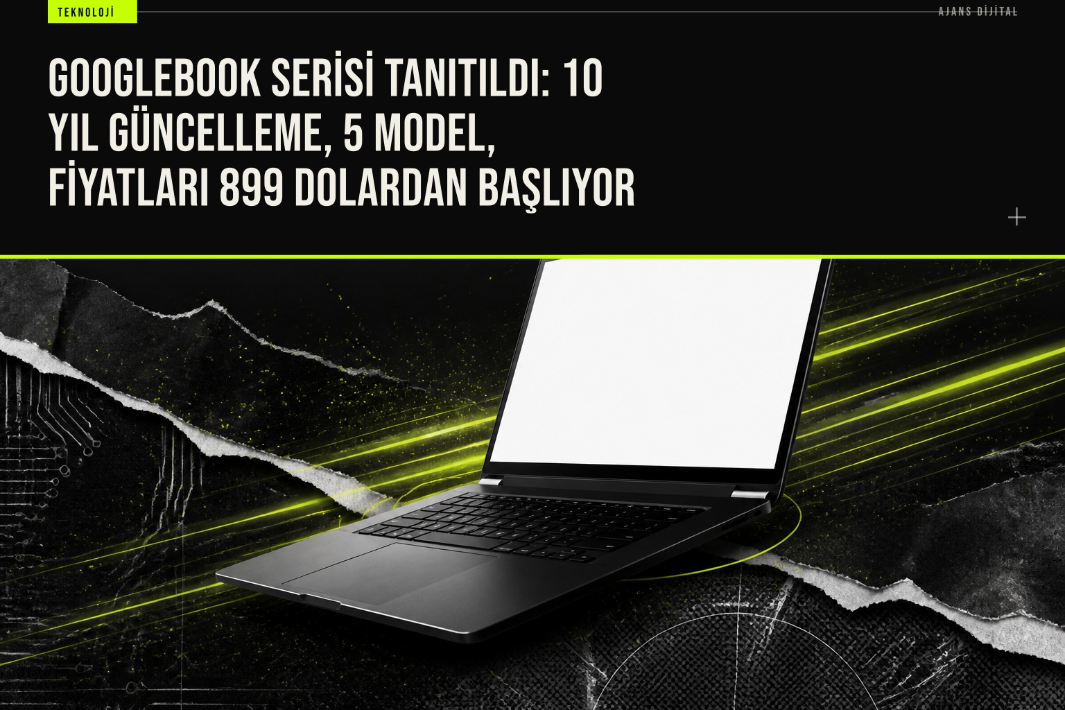 Googlebook dizüstü bilgisayar serisi tanıtımında beş farklı model ve 10 yıl güncelleme vaadi öne çıkıyor.