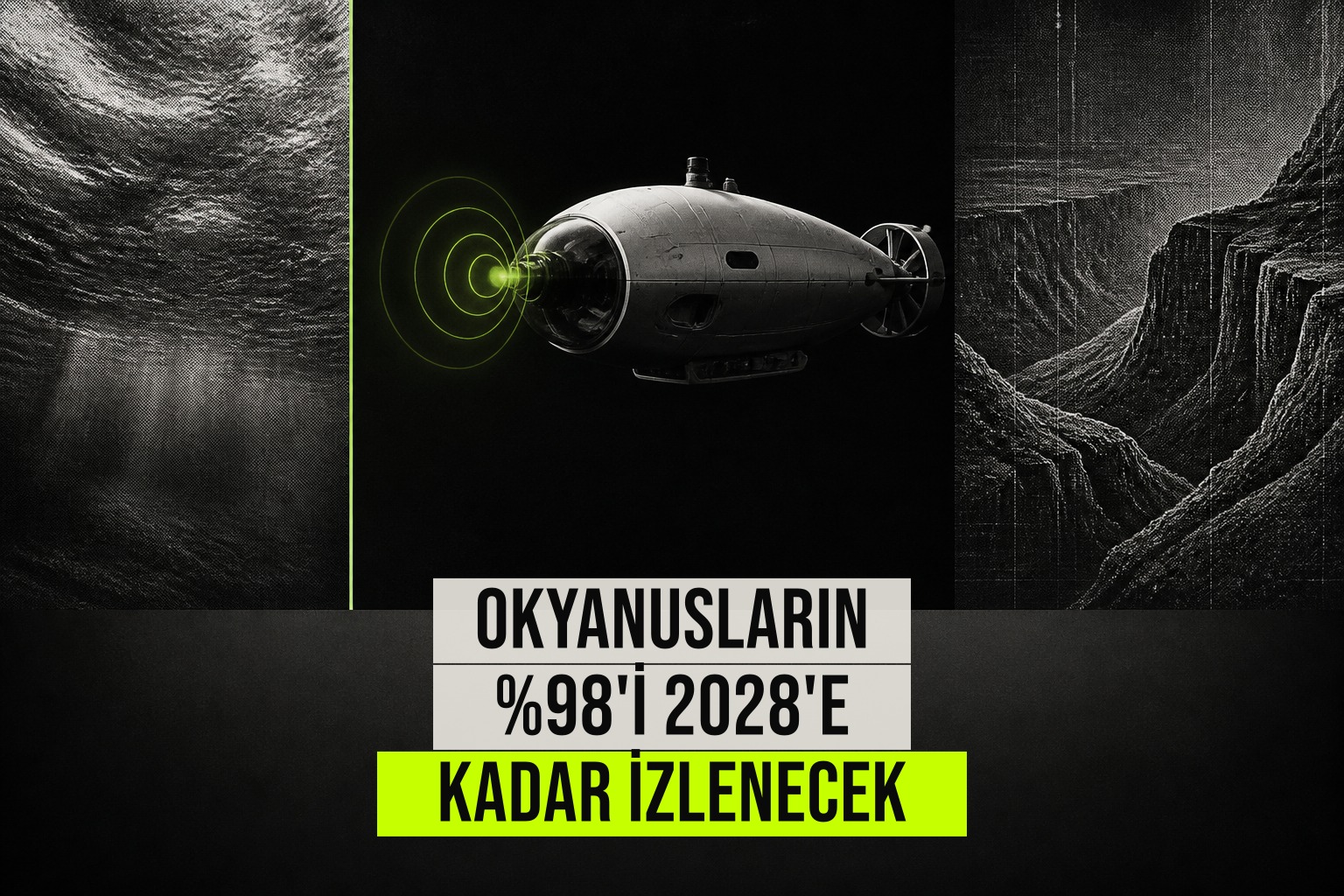Fransız Ifremer ajansının derin deniz keşfi için test ettiği Deep-6000 robotu okyanus izleme sistemini temsil ediyor.