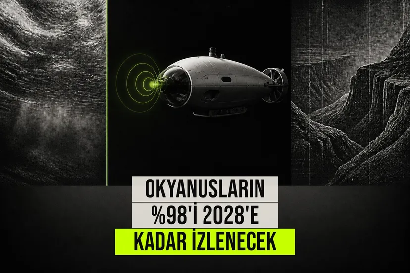Fransız Ifremer ajansının derin deniz keşfi için test ettiği Deep-6000 robotu okyanus izleme sistemini temsil ediyor.