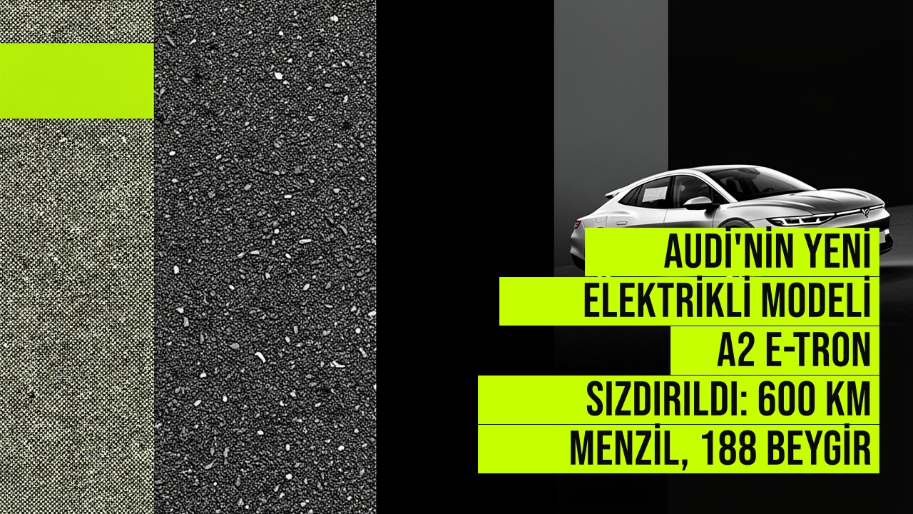 resim Audi A2 e-tron elektrikli modelinin sızdırılan görseli, 600 km menzil ve 188 beygir güç gösteriyor.