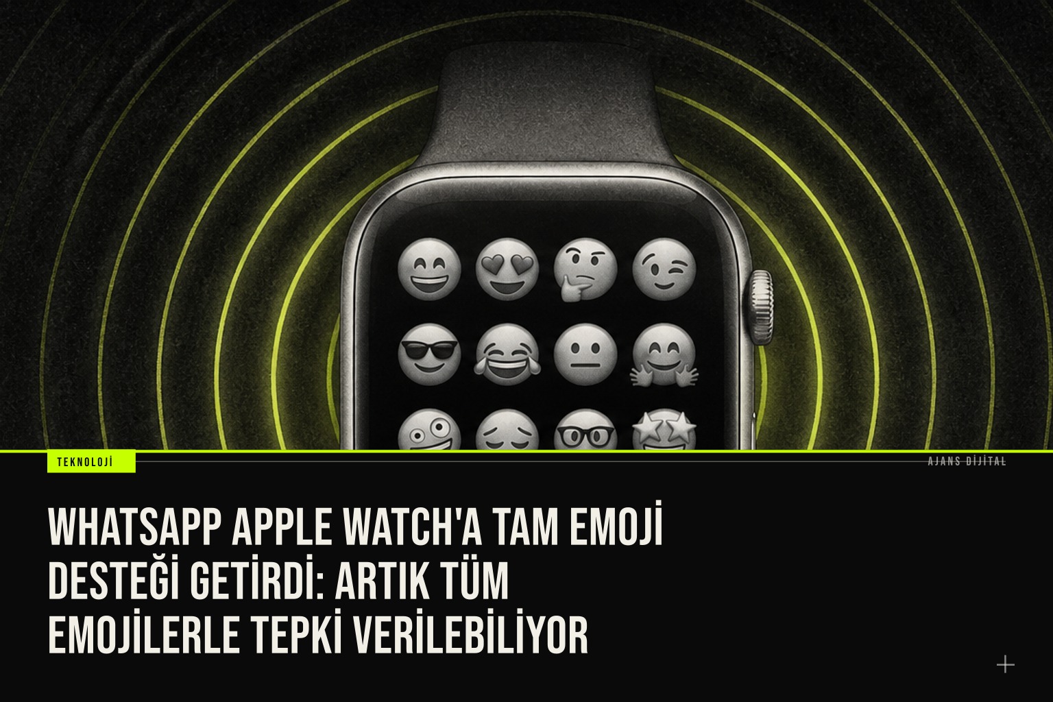 WhatsApp Apple Watch'a tam emoji desteği getirdi: Artık tüm emojilerle tepki verilebiliyor haberi için üretilen kapak görseli