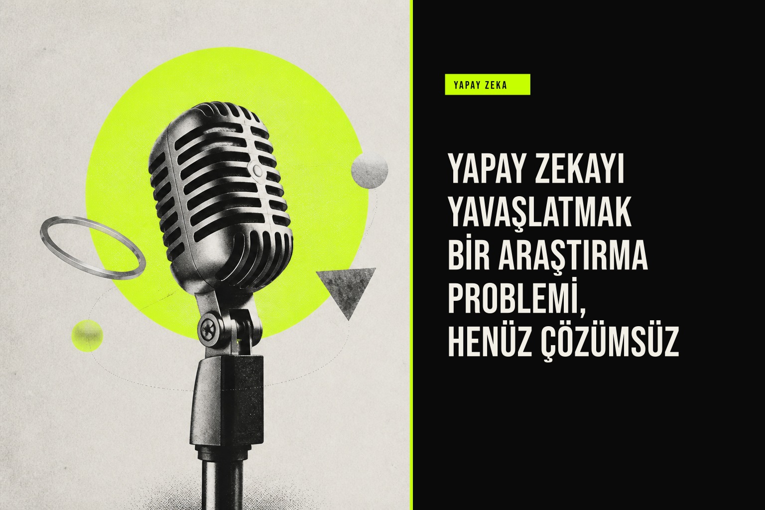 Yapay zeka gelişimini yavaşlatma zorluğunu simgeleyen bir bulmaca parçaları ve mikroçip görselleri bir arada