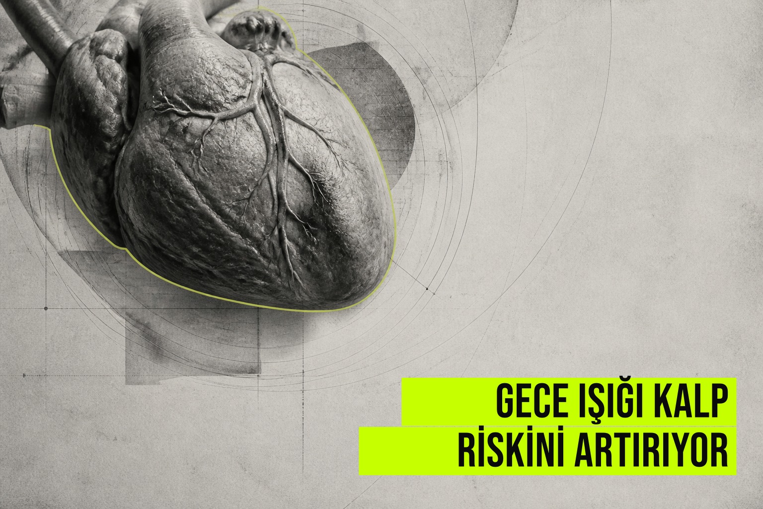 Gece ışığı kalp riskini artırıyor haberi için üretilen kapak görseli