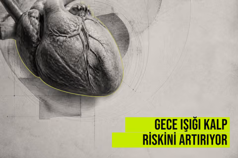Gece ışığı kalp riskini artırıyor haberi için üretilen kapak görseli