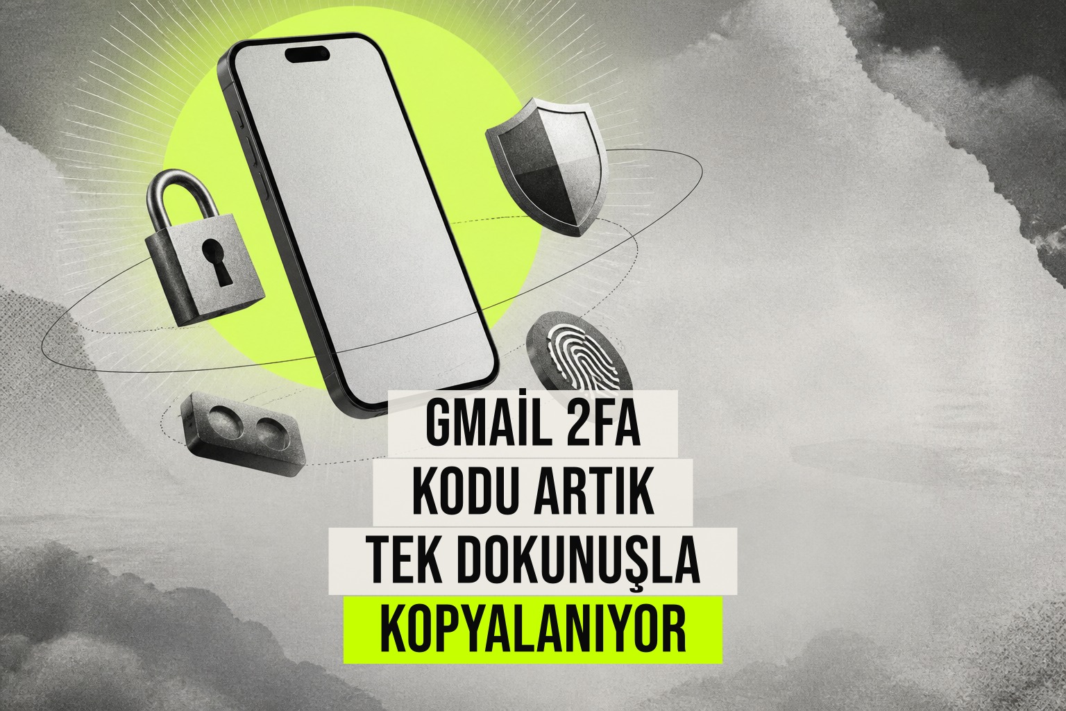 resim Gmail uygulamasında iki faktörlü kimlik doğrulama kodu ekranında tek dokunuşla kopyalanıyor ve gösteriliyor