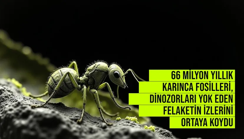 Saskatchewan'da kehribar içinde korunmuş 66 milyon yıllık karınca fosillerinin yakın görünümü, dinozorları yok eden kitlesel yok oluşun karınca evrimine etkisini gösteriyor