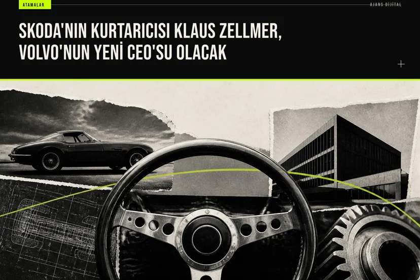 Skoda CEO'su Klaus Zellmer'in 2027 Ekim'de Volvo'nun yeni genel müdürü olarak görevine başlayacağını gösteren portre.