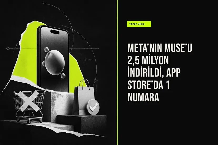 Meta’nın Muse’u 2,5 milyon indirildi, App Store’da 1 numara haberi için üretilen kapak görseli