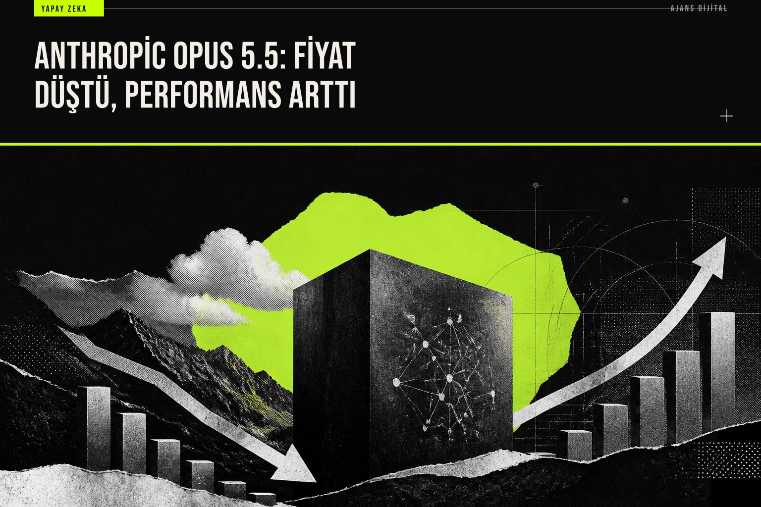 Anthropic Opus 5.5: Fiyat düştü, performans arttı haberi için üretilen kapak görseli