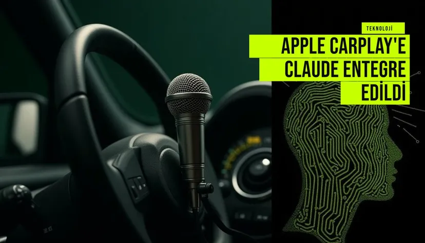Apple CarPlay'e Claude entegre edildi haberi için üretilen kapak görseli
