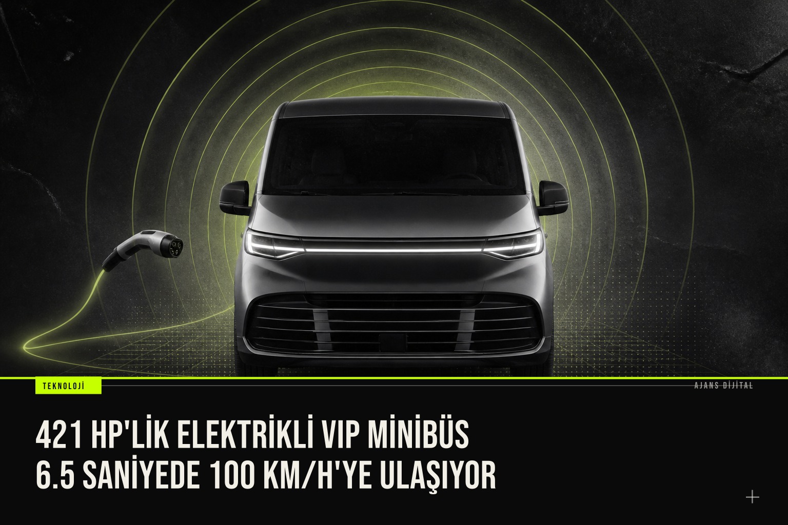Mercedes-Benz VLE 400 4MATIC elektrikli VIP minibüsün ön üçte bir görünümü, 421 beygir gücü ve dört çekişli şasesi öne çıkıyor.