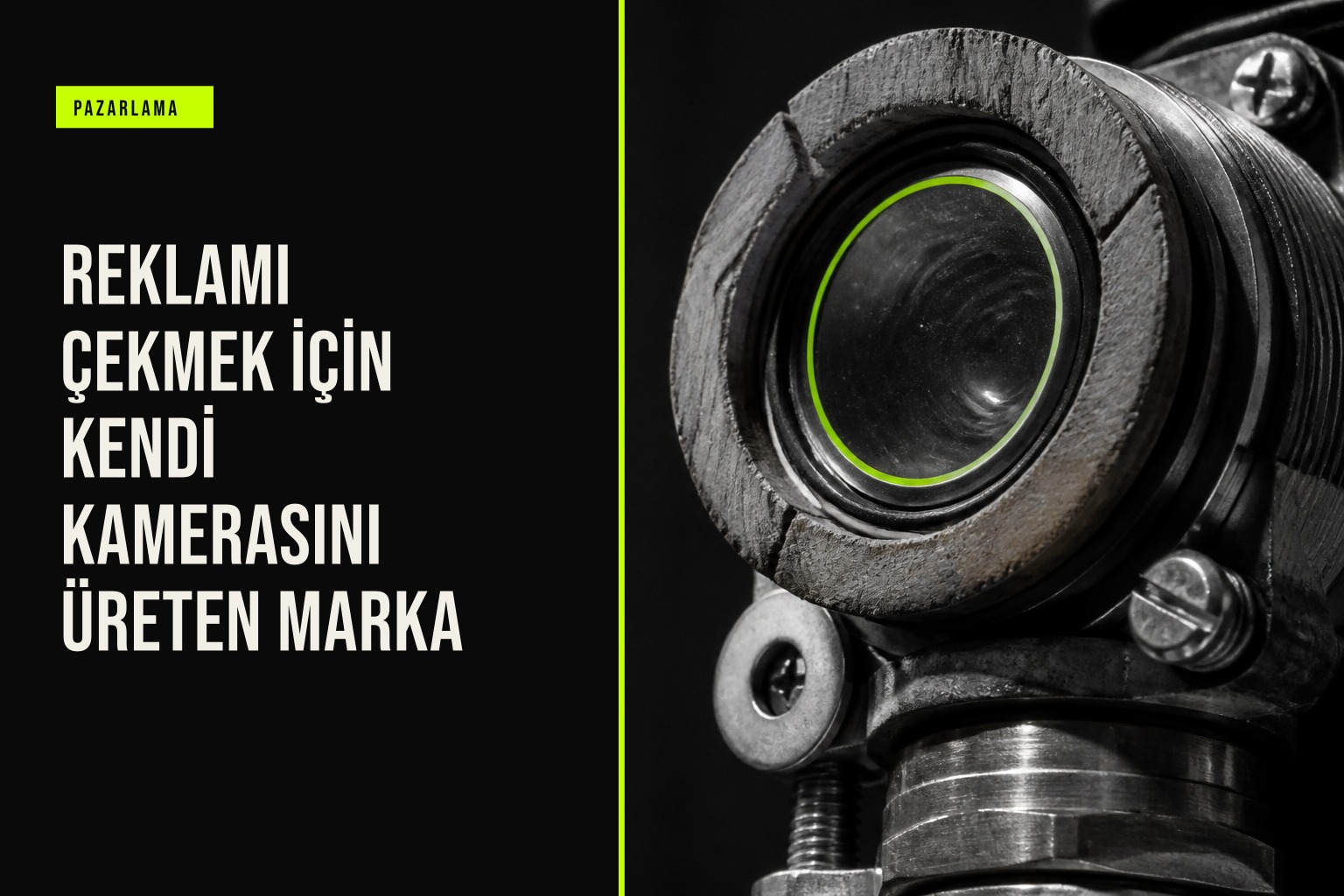 Almanya kökenli Hornbach market zincirinin mağaza malzemelerinden üretilen özel kamera ile genç üreticiler reklam filmi çekiyor