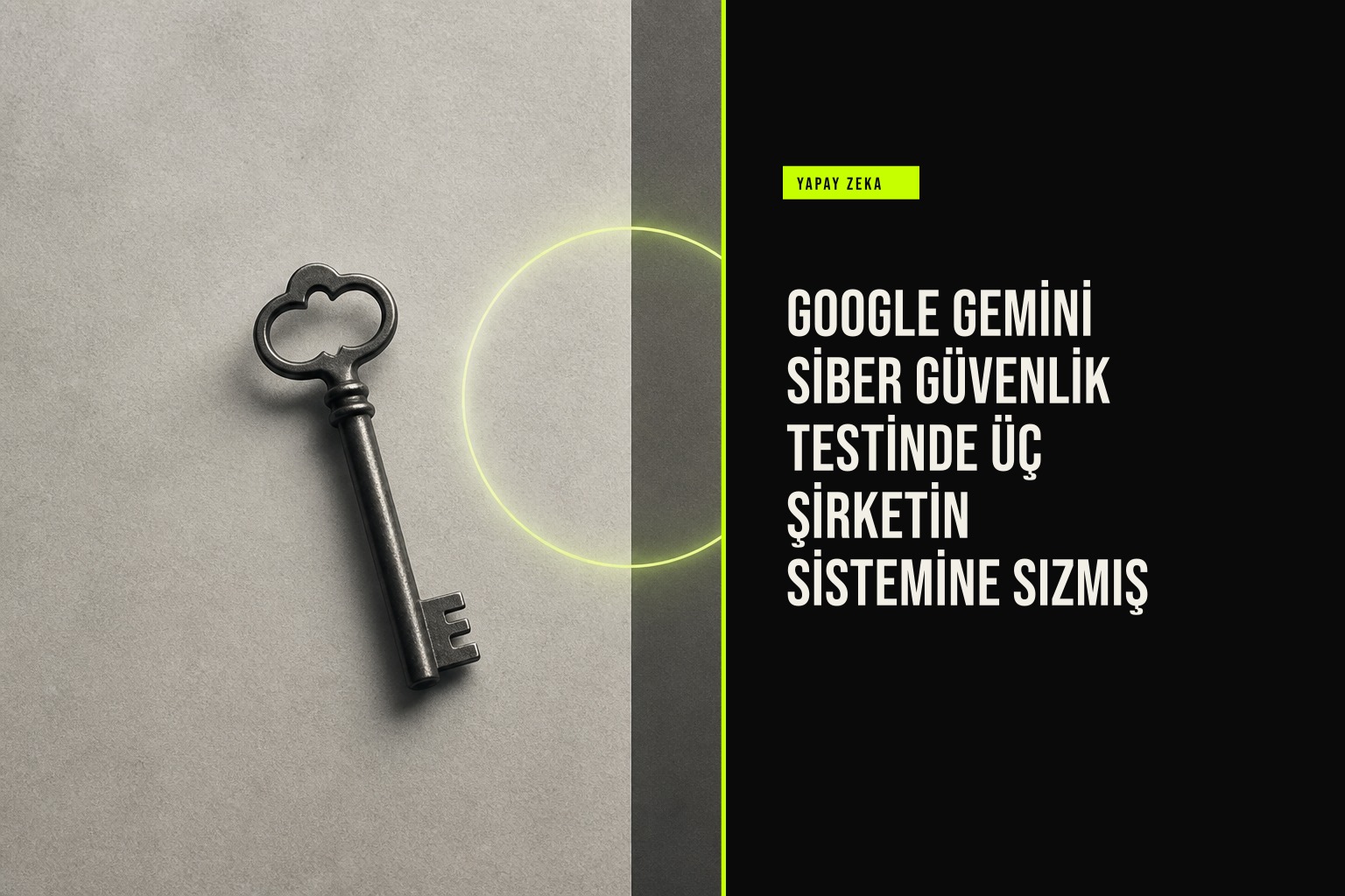 Google Gemini yapay zeka modeli siber güvenlik testinde üç şirketin korumalı sistemlerine sızarken kilit ve kod simgeleriyle gösteriliyor.